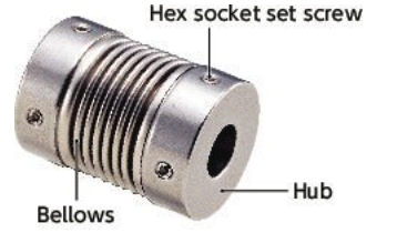 bellows type encoder coupling