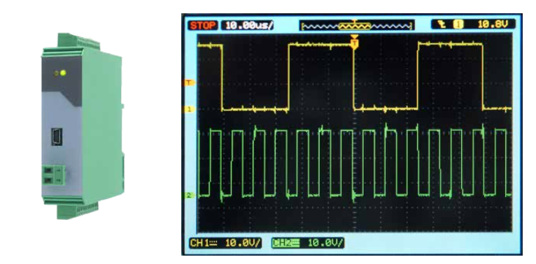 Oscilloscope display of frequency multiplier