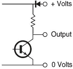 NPN or current sink encoder connection